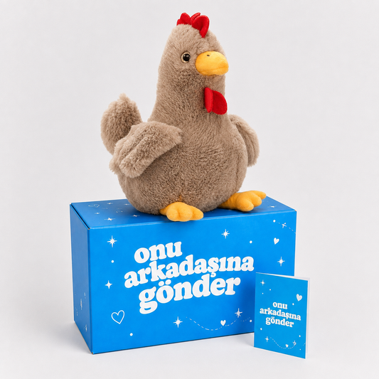 40 CM Kahverengi Peluş Tavuk